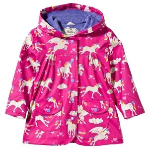 Hatley Rainbow Unicorns Terry Lined Raincoat 7